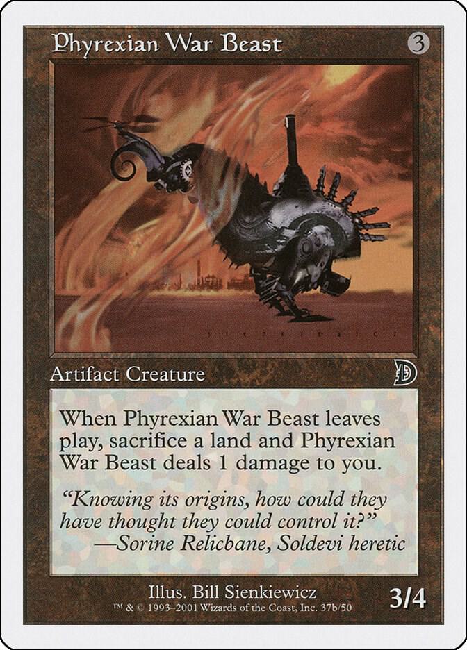 Phyrexian War Beast 37b card from Deckmasters Garfield vs Finkel