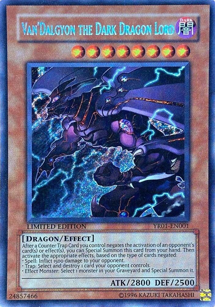 Van'Dalgyon The Dark Dragon Lord YR01-EN001 card from Yu-Gi-Oh! R Manga Promo