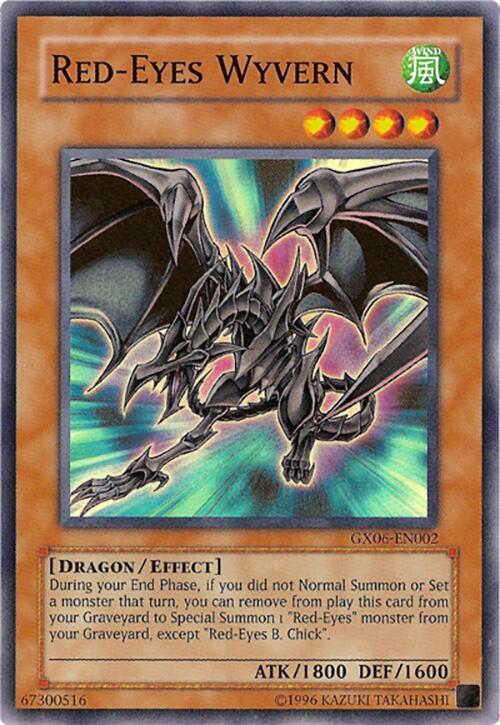 Red-Eyes Wyvern GX06-EN002 card from Yu-Gi-Oh! GX Tag Force Promotional Cards