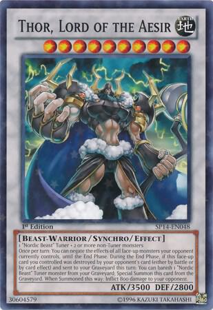 Thor, Lord of the Aesir (Starfoil) SP14-EN048 card from Star Pack 2014