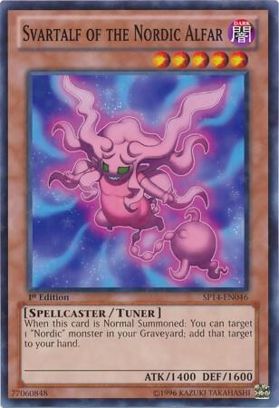 Svartalf of the Nordic Alfar (Starfoil) SP14-EN046 card from Star Pack 2014