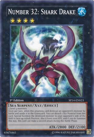 Number 32: Shark Drake (Starfoil) SP14-EN023 card from Star Pack 2014