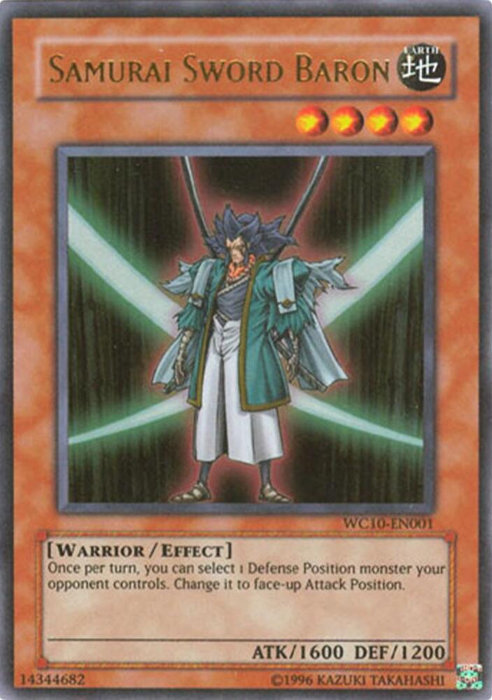 Samurai Sword Baron WC10-EN001 card from Yu-Gi-Oh! Video Game Promotional Cards