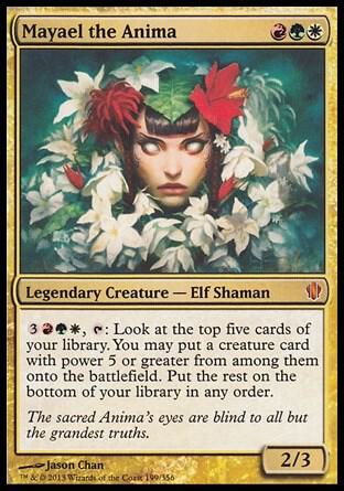 Mayael the Anima (Commander 2013) 199 card from Oversize Cards