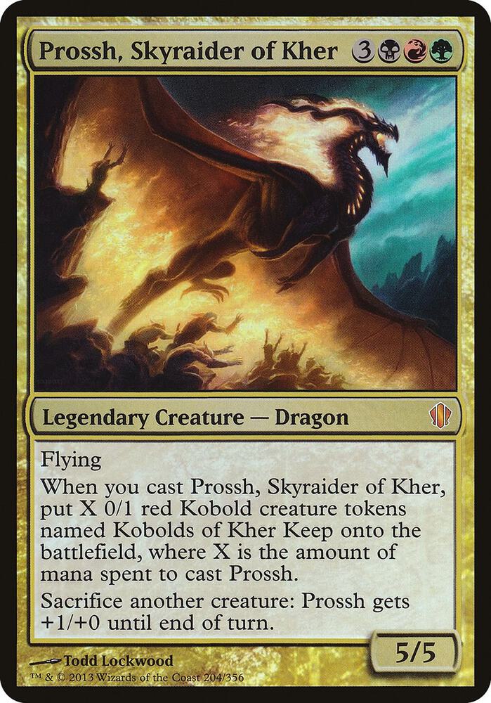 Prossh, Skyraider of Kher (Commander 2013) 204 card from Oversize Cards