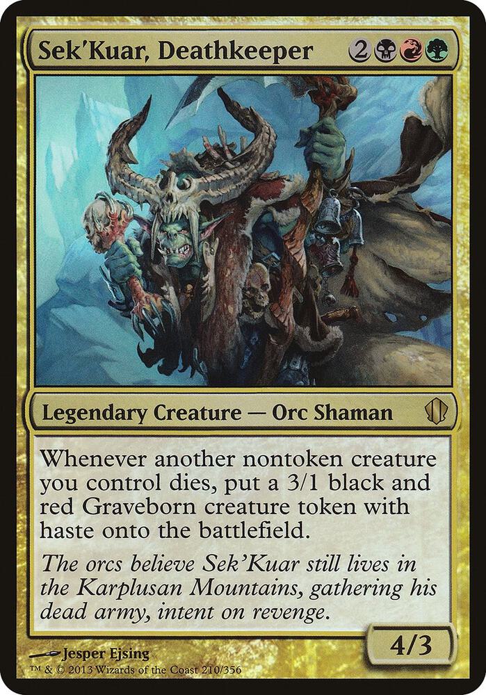 Sek'Kuar, Deathkeeper (Commander 2013) 210 card from Oversize Cards