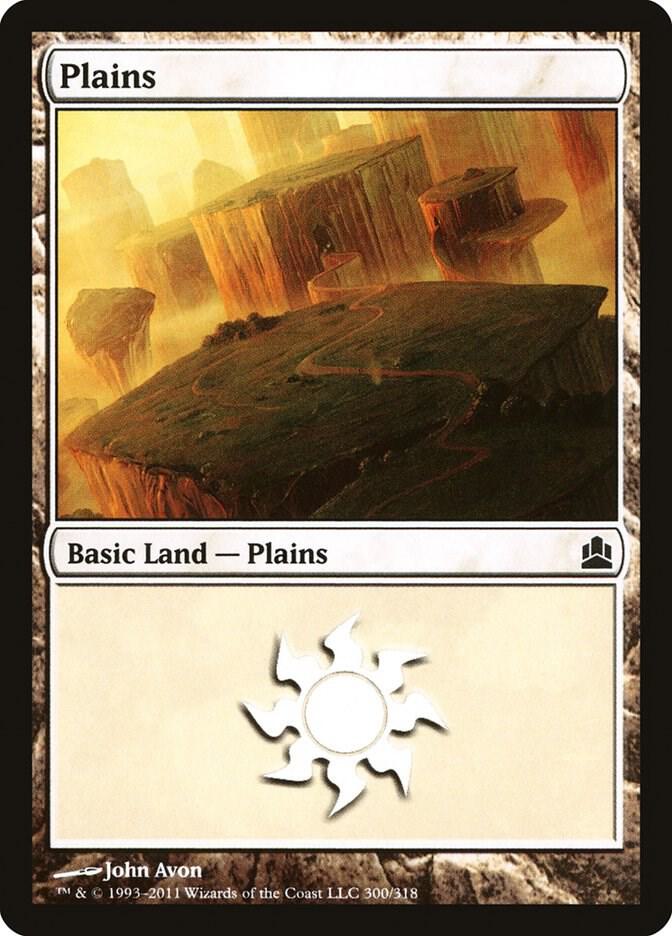 Plains 300 card from Commander