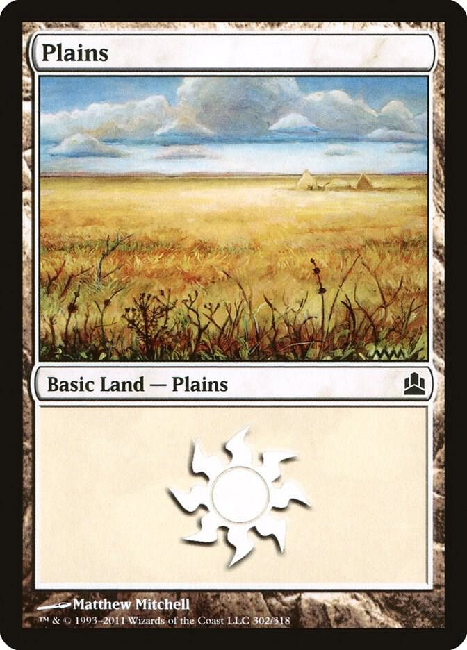 Plains 302 card from Commander