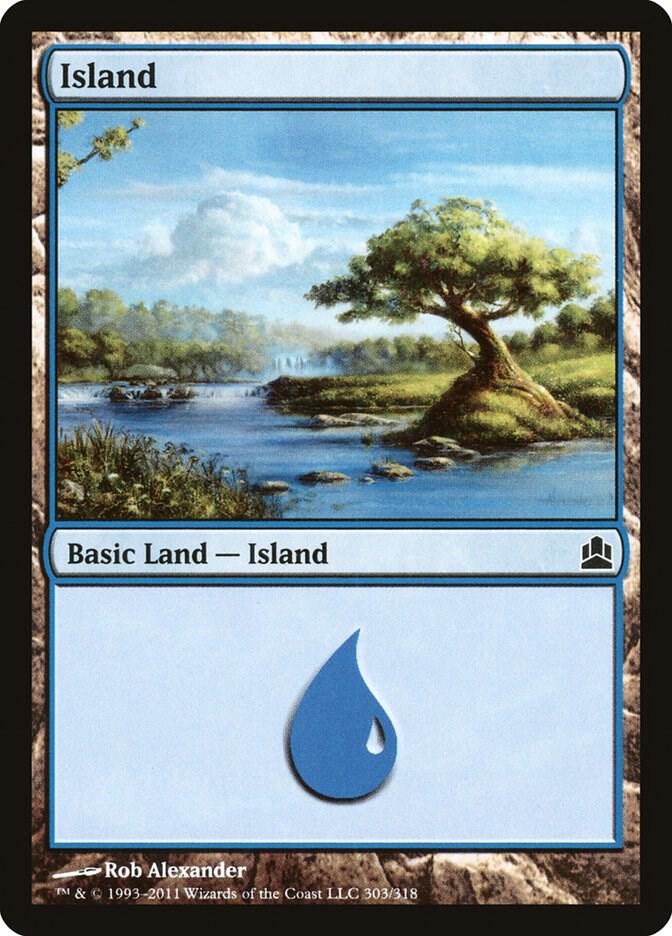 Island 303 card from Commander