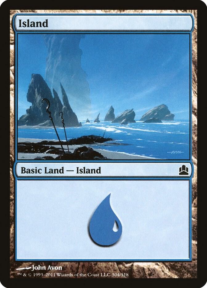 Island 304 card from Commander