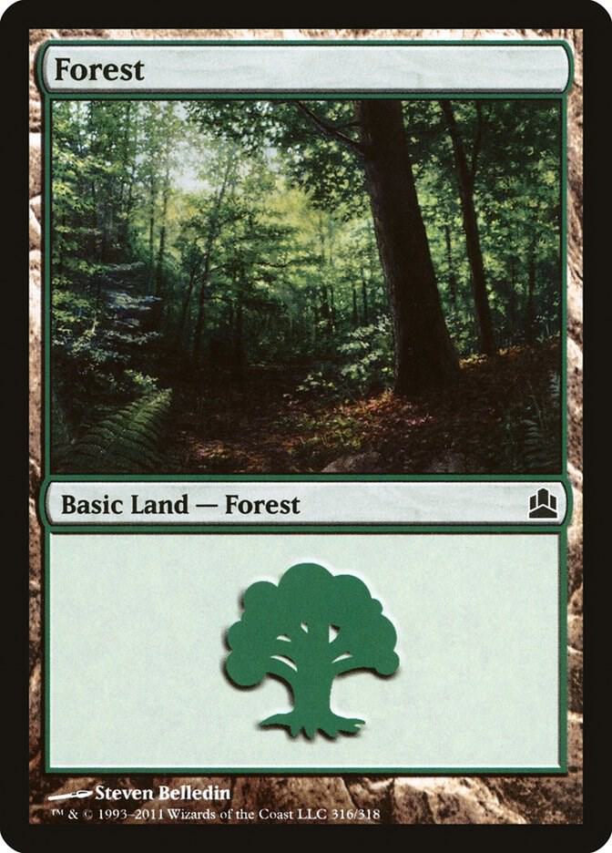 Forest 316 card from Commander