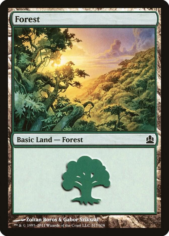 Forest 317 card from Commander
