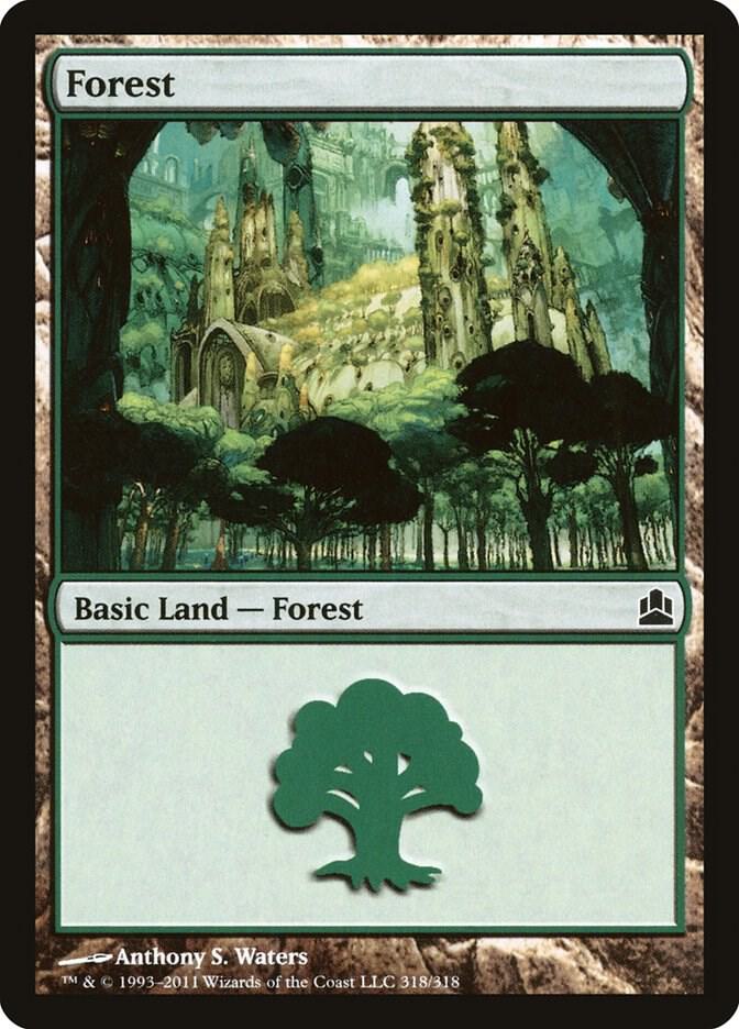 Forest 318 card from Commander
