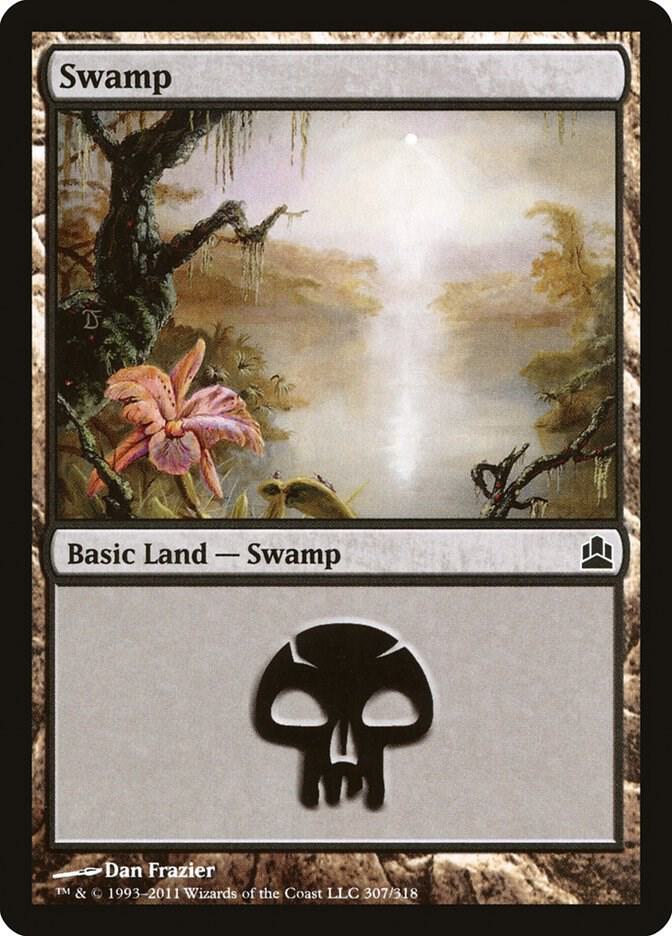 Swamp 307 card from Commander