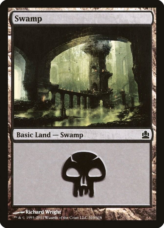 Swamp 310 card from Commander