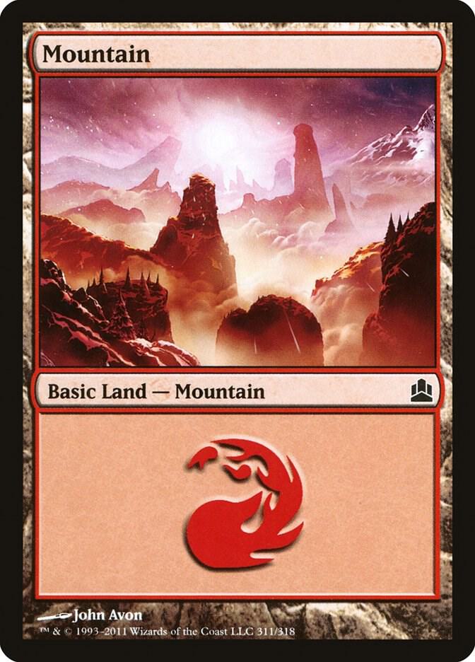 Mountain 311 card from Commander
