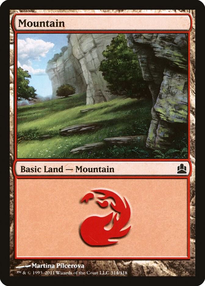 Mountain 314 card from Commander