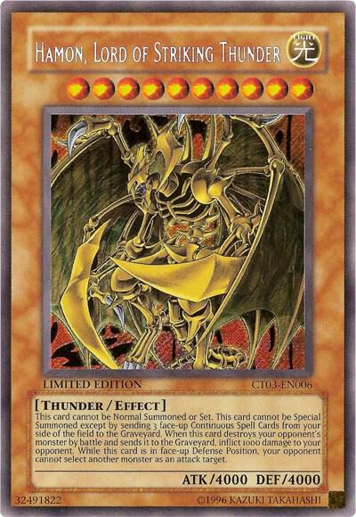 Hamon, Lord of Striking Thunder CT03-EN006 card from 2006 Collectors Tin