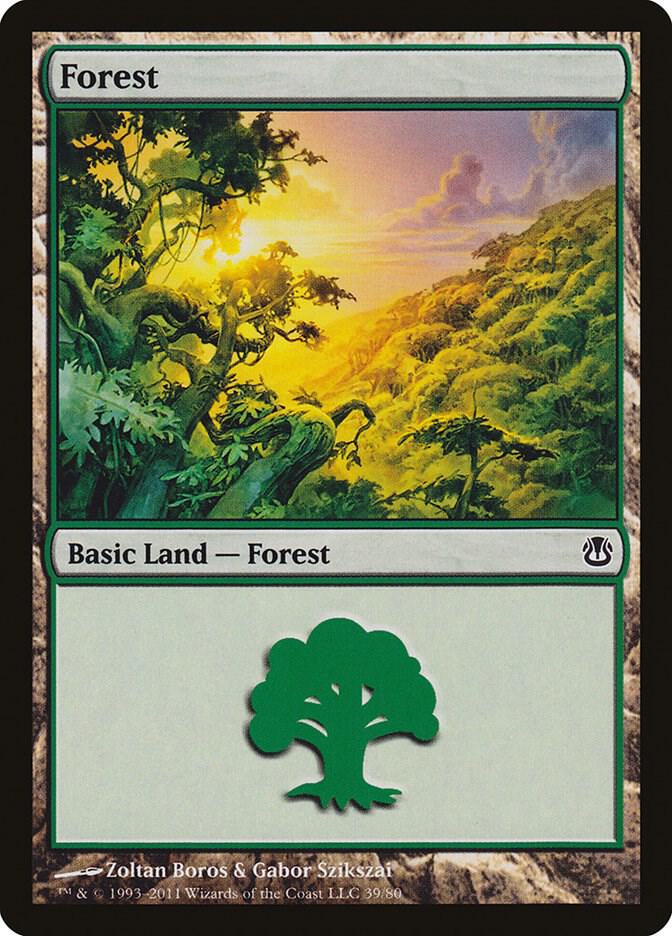Forest 39 card from Duel Decks: Ajani vs. Nicol Bolas