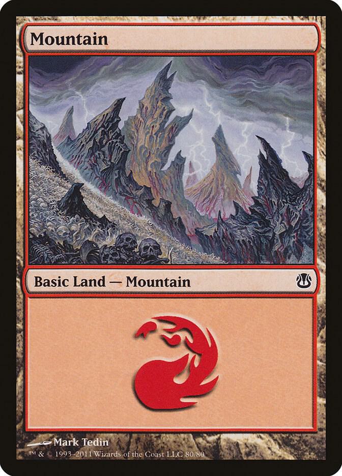 Mountain 80 card from Duel Decks: Ajani vs. Nicol Bolas