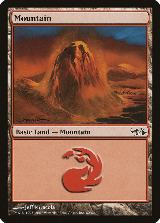 Mountain 60 card from Duel Decks: Elves vs. Goblins