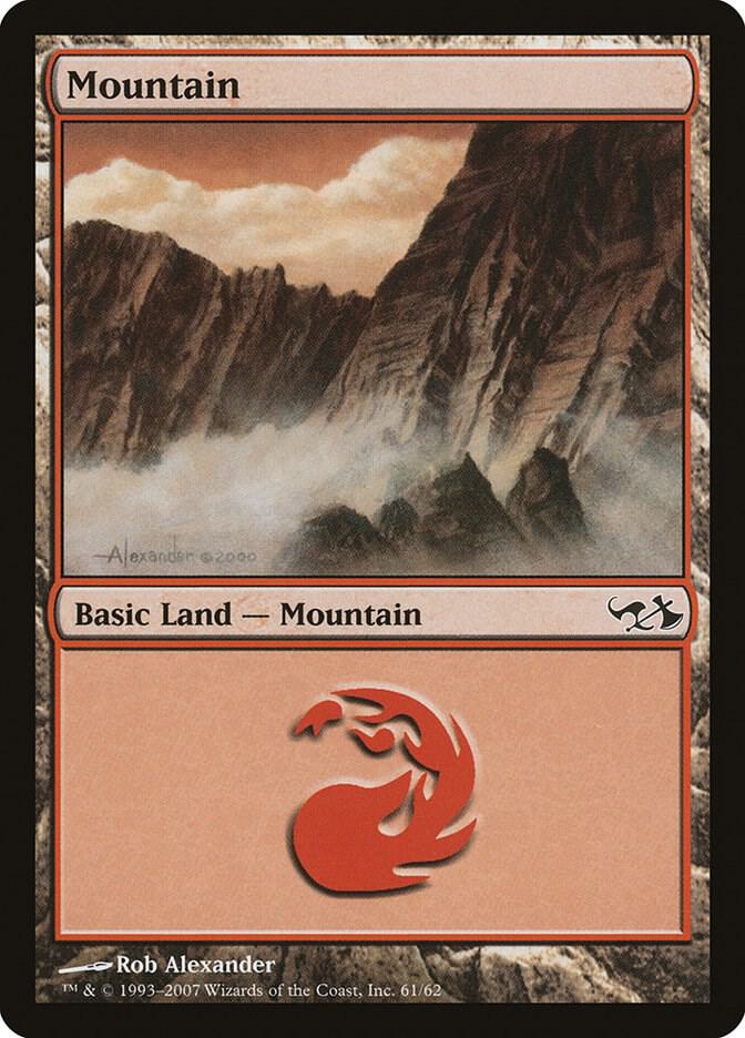 Mountain 61 card from Duel Decks: Elves vs. Goblins