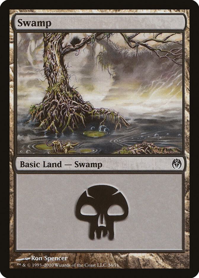 Swamp 34 card from Duel Decks: Phyrexia vs. the Coalition
