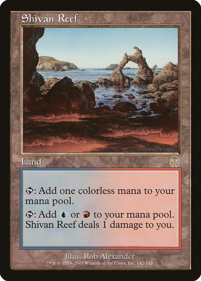 Shivan Reef 142 card from Apocalypse