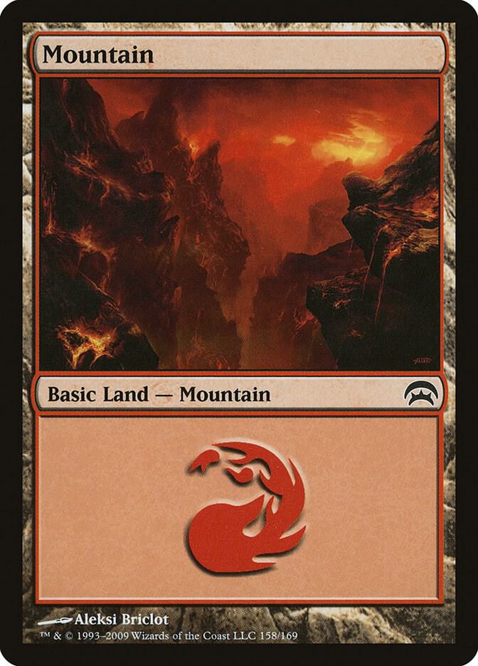 Mountain 158 card from Planechase
