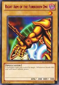 Right Arm of the Forbidden One (Red) DL11-EN004 card from Duelist League Promo