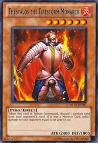 Thestalos the Firestorm Monarch (Blue) DL12-EN007 card from Duelist League Promo