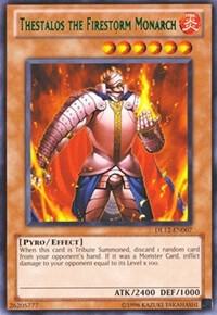 Thestalos the Firestorm Monarch (Green) DL12-EN007 card from Duelist League Promo