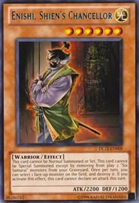 Enishi, Shien's Chancellor (Blue) DL12-EN009 card from Duelist League Promo