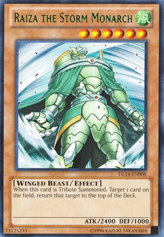 Raiza the Storm Monarch (Green) DL14-EN008 card from Duelist League Promo