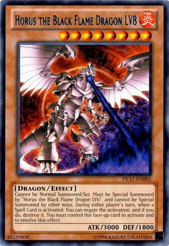 Horus the Black Flame Dragon LV8 (Blue) DL17-EN002 card from Duelist League Promo