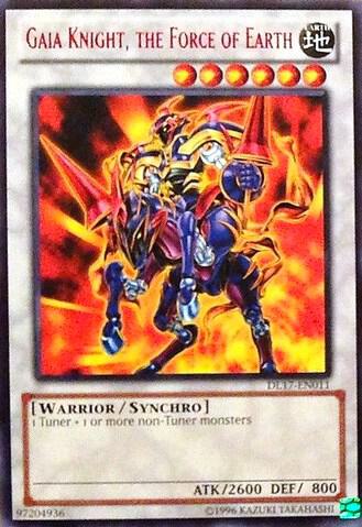Gaia Knight, the Force of Earth (Red) DL17-EN011 card from Duelist League Promo