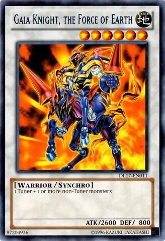 Gaia Knight, the Force of Earth (Blue) DL17-EN011 card from Duelist League Promo