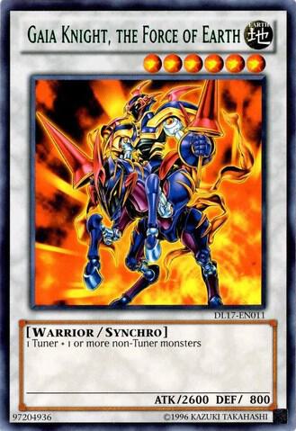 Gaia Knight, the Force of Earth (Green) DL17-EN011 card from Duelist League Promo