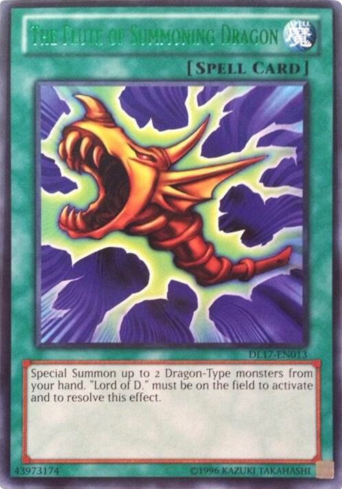 The Flute of Summoning Dragon (Green) DL17-EN013 card from Duelist League Promo