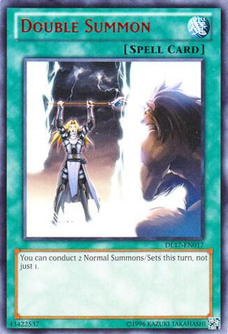 Double Summon (Red) DL17-EN017 card from Duelist League Promo