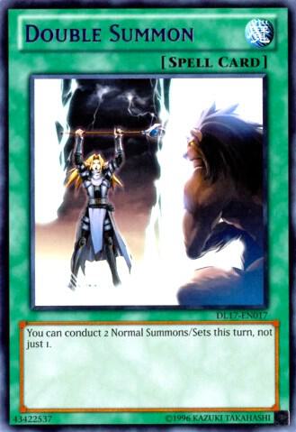 Double Summon (Blue) DL17-EN017 card from Duelist League Promo