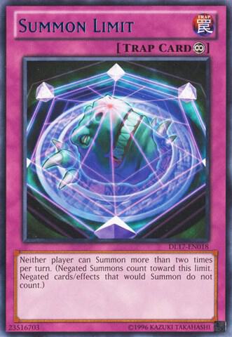 Summon Limit (Blue) DL17-EN018 card from Duelist League Promo