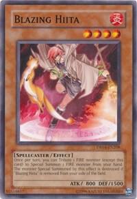 Blazing Hiita DR04-EN208 card from Dark Revelation Volume 4
