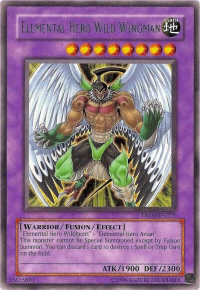 Elemental Hero Wild Wingman DR04-EN215 card from Dark Revelation Volume 4