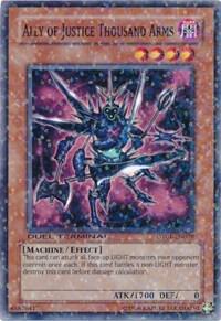 Ally of Justice Thousand Arms DT01-EN078 card from Duel Terminal 1