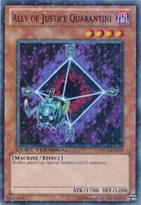 Ally of Justice Quarantine DT03-EN079 card from Duel Terminal 3