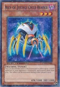 Ally of Justice Cycle Reader DT03-EN080 card from Duel Terminal 3