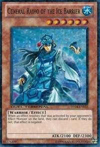 General Raiho of the Ice Barrier DT04-EN035 card from Duel Terminal 4