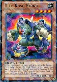 T.G. Rush Rhino DT06-EN054 card from Duel Terminal 6