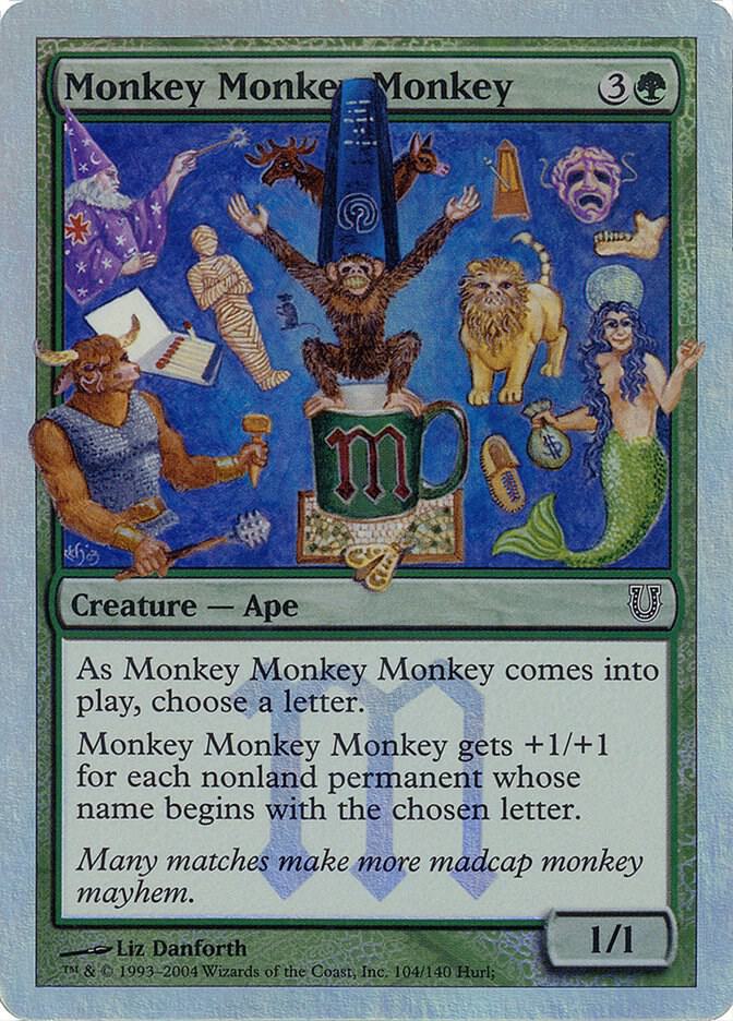 Monkey Monkey Monkey (Alternate Foil) 104 card from Unhinged